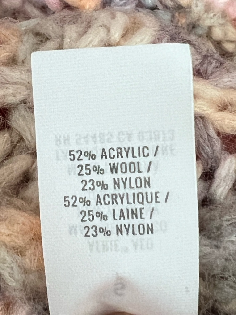Aerie Striped Knit Pullover Hoodie Sweater Pink Gray Beige Women's S - Picture 3 of 6